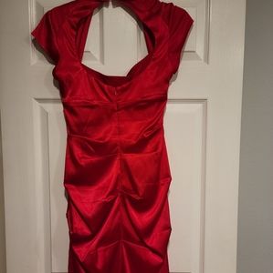 Red Knee length dress
